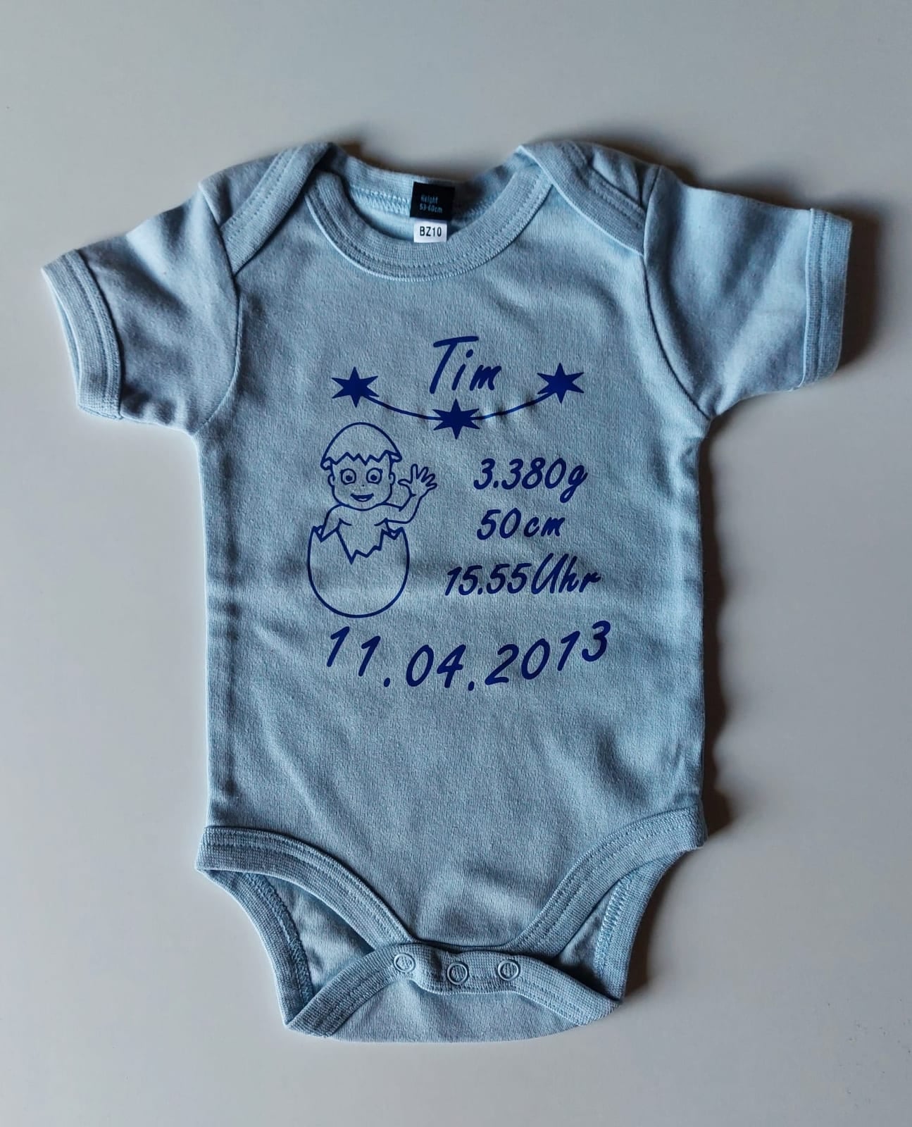 Body mit Name und Geburtsdaten